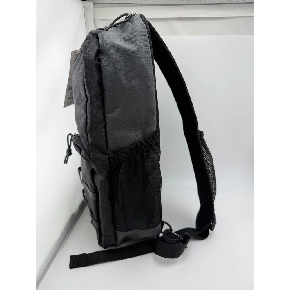 Bass Pro Shops Johnny Morris Sling Pack Backpack Charcoal Gray Black NWT